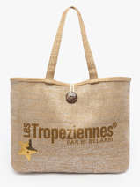 Schoudertas Panama Papier Les tropeziennes Beige panama TZ01